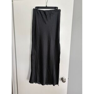 NEW Urban Social Midi Skirt Medium Black Polka Dot High Waisted Satin Silk